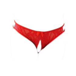 KHUFUZI Frauen sexy Unterwäsche Unterwäsche Spitze Tangas Höschen Niedliche G-Strings Kurzes Geschenk für Freundin (Rot) von KHUFUZI