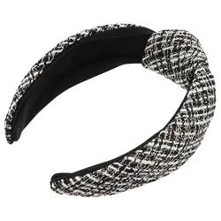 Bänder, Make-up-Knoten for Mädchen und Kopfbedeckung, bequemer schwarzer Mädchen-Turban, Stoff-Kopf-Stirnband, Haarband, gestrickt, Damen-Stirnbänder, modisch, elastische Soprt-Kopfbedeckung, geknotet von KHYYHA