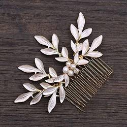 Braut Blatt Perle Haarkämme Braut Haarschmuck Hochzeit Kopfschmuck Haarschmuck Braut Frauen Haar handgemachte Braut Schleier Schleier von KHYYHA