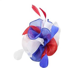 Fascinator-Hut for Frauen, Tea-Party-Stirnband, Derby-Hochzeit, Blumen-, rote Blumen-Haarspange, ausgefallene Hut-Stirnbänder (Color : Multicolor, Size : One Size) von KHYYHA