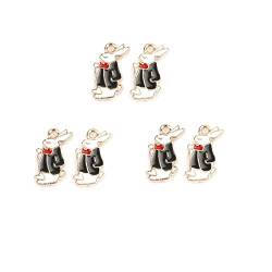 KHYYHA 10 Stück Anzug Kaninchen Form Emaille Charms Anhänger Charms for Armband Halskette Schmuck DIY Zubehör 17x9mm - 1 Set (Color : C) von KHYYHA