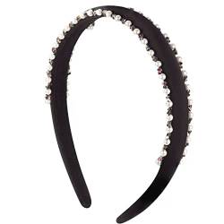 KHYYHA Damen-Perlen-geflochtene Vintage-Haarbänder, Stirnbänder, Haarkarten, Kopfschmuck (Color : D, Size : Width 2.5CM) von KHYYHA