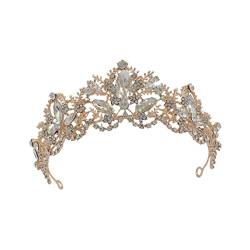 Kopfbedeckung for Frauen, Braut-Kopfschmuck for Hochzeit, Strass-Kopfschmuck, Kristall-Braut-Haarschmuck for Frauen, Hochzeitskrone, Krone for Frauen, Kopfbedeckung, Fräulein Barock von KHYYHA