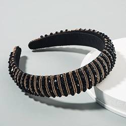 Volles Kristall-Stirnband, handgefertigtes Perlen-Stirnband, Haarschmuck for Frauen (Color : D, Size : As shown) von KHYYHA