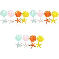 Haar Klammern 24 Stück Halter Geschenke Kinder Shell Conch Haar Haarnadel Ocean Travel Star Clips Sommer Pony Haarspange Clip Harz Pins Bobby Mermaid Duckbill Assorted Daily Woman Dutt für von KIANSLA