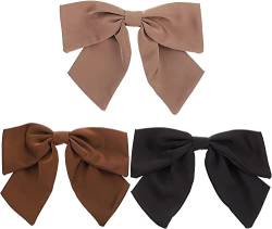 Haar Klammern 3pcs Party Girl Ribbon Großes Zubehör for Haarschmuck Clips Elegante große französische Haarspangen Mädchen Styling Frauen und Ripsband Geschenk Bögen Anzug Braut Schleife Schleife Hochz von KIANSLA