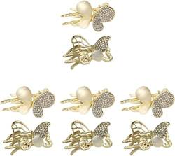 Haar Klammern 4 Stück Schmetterlingshaar Schmetterlingshaarspangen Schmetterlingshaarnadeln Schmetterlingsspangenclips Süßes Metall ( Color : As Shownx4pcs , Size : 3X2CMx4pcs ) von KIANSLA