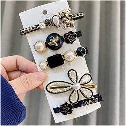 Haar Klammern Haarnadel Retro 5 Stück Haarspange Einfacher Seitenclip for Frauen Mädchen Stirnband Haarnadeln Haarschmuck von KIANSLA