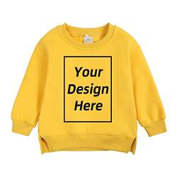 KIDS TALES Fügen Sie Ihren eigenen Text hinzu und entwerfen Sie Sweatshirt Benutzerdefinierte personalisierte Pullover Jungen Mädchen Gebürstete Fleece-Baumwolloberteile von KIDS TALES