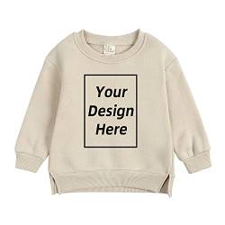 KIDS TALES Fügen Sie Ihren eigenen Text hinzu und entwerfen Sie Sweatshirt Benutzerdefinierte personalisierte Pullover Jungen Mädchen Gebürstete Fleece-Baumwolloberteile von KIDS TALES