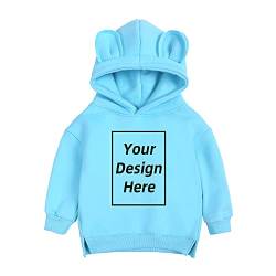 KIDS TALES Kinder Jungen Mädchen Custom Sweatshirt Fügen Sie Ihren eigenen Text hinzu und entwerfen Sie Hoodie Baumwolle personalisierte Pullover von KIDS TALES
