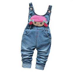 KIDSCOOL SPACE Baby Denim Overall, Kleinkind Mädchen Süßes Mädchen Jean Latzhose,Blau,12-18 Monate von KIDSCOOL SPACE