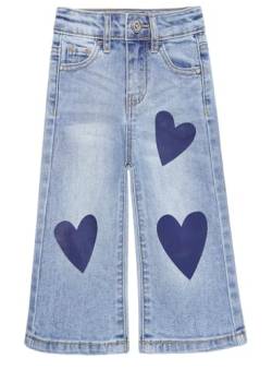 KIDSCOOL SPACE Baby Jeans für kleine Mädchen,Denim Hosen mit weitem Bein und ausgestelltem Saum,hellblau,18-24 Monate von KIDSCOOL SPACE