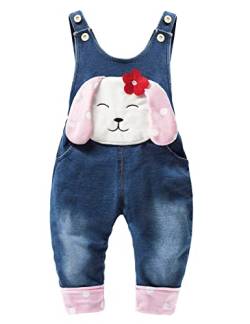 KIDSCOOL SPACE Baby Overall, niedlicher Kleinkind 3D Cartoon Puppy Denim Overall,Blau,12-18 Monate von KIDSCOOL SPACE