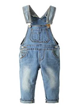 KIDSCOOL SPACE Baby & Kleinkind Verstellbarer Hellblauer, verwaschener Slim Jeans-Overall,Blau,2-3 Jahre von KIDSCOOL SPACE
