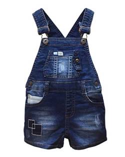 KIDSCOOL SPACE Baby & kleine Mädchen/Jungen Sommershorts,verstellbare Jeans Shortall Overalls,Blau,4-5 Jahre von KIDSCOOL SPACE