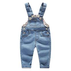 KIDSCOOL SPACE Jeans-Overalls für Babys und kleine Jungen/Mädchen,Jean Workwear,Hellblau, 12-18 Monate von KIDSCOOL SPACE