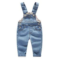 KIDSCOOL SPACE Jeans-Overalls für Babys und kleine Jungen/Mädchen,Jean Workwear,Hellblau, 3-4 Jahre von KIDSCOOL SPACE