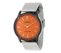 KIENZLE Herren Funkuhr mit Milanaiseband, orange | Herrenuhr | Quarz | schwarz von KIENZLE 1822