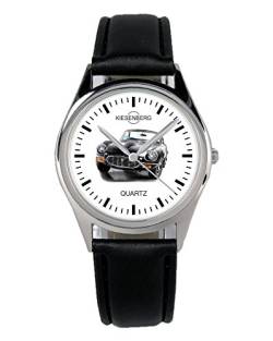 KIESENBERG Armbanduhr E-Type Oldtimer Fahrer Geschenk Artikel Idee Fan Damen Herren Unisex Analog Quartz Lederarmband Uhr 36mm Durchmesser B-1877 von KIESENBERG