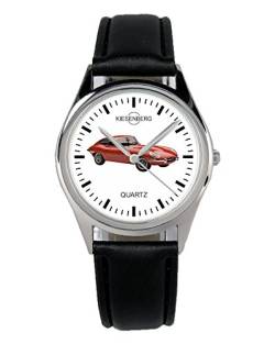 KIESENBERG Armbanduhr E-Type Rot Oldtimer Fahrer Geschenk Artikel Idee Fan Damen Herren Unisex Analog Quartz Lederarmband Uhr 36mm Durchmesser B-1872 von KIESENBERG