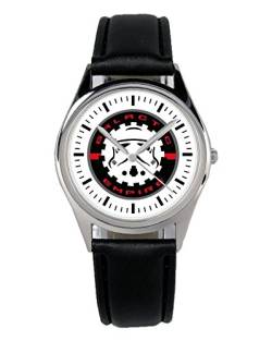 KIESENBERG Armbanduhr Galactic Empire Geschenk Artikel Idee Fan Damen Herren Unisex Analog Quartz Lederarmband Uhr 36mm Durchmesser B-1363 von KIESENBERG