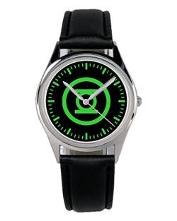 KIESENBERG Armbanduhr Green Lantern Comic Geschenk Artikel Idee Fan Damen Herren Unisex Analog Quartz Lederarmband Uhr 36mm Durchmesser B-1242 von KIESENBERG