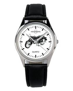 KIESENBERG Armbanduhr R69 Motorrad Biker Fahrer Geschenk Artikel Idee Fan Damen Herren Unisex Analog Quartz Lederarmband Uhr 36mm Durchmesser B-2378 von KIESENBERG