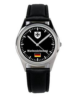 KIESENBERG Armbanduhr Soldat Bundeswehr Marinesicherung Geschenk Artikel Idee Fan Damen Herren Unisex Analog Quartz Lederarmband Uhr 36mm Durchmesser B-1071 von KIESENBERG