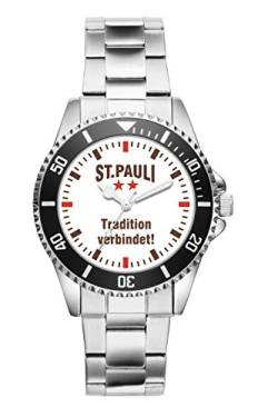 KIESENBERG Damen Armbanduhr St.Pauli Geschenk Artikel Idee Fan Uhr 33 mm Durchmesser Armbandlänge 19cm für Kinder und Frauen D- 6027 von KIESENBERG