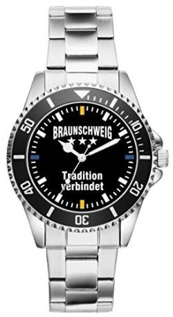 KIESENBERG Damenuhr Braunschweig Geschenk Artikel Idee Fan Armbanduhr Ø 33 mm Metallarmband Uhr D-2497 von KIESENBERG