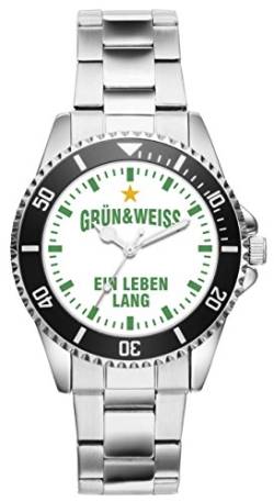 KIESENBERG Damenuhr Bremen Geschenk Artikel Idee Fan Armbanduhr Ø 33 mm Metallarmband Uhr D-6029 von KIESENBERG