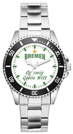 KIESENBERG Damenuhr Bremen Geschenk Artikel Idee Fan Armbanduhr Ø 33 mm Metallarmband Uhr D-6033 von KIESENBERG
