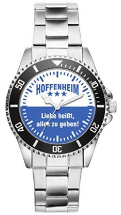 KIESENBERG Damenuhr Hoffenheim Geschenk Artikel Idee Fan Armbanduhr Ø 33 mm Metallarmband Uhr D-2701 von KIESENBERG