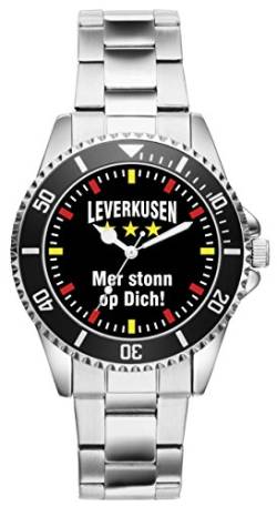 KIESENBERG Damenuhr Leverkusen Geschenk Artikel Idee Fan Armbanduhr Ø 33 mm Metallarmband Uhr D-2287 von KIESENBERG