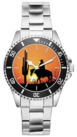 KIESENBERG Herrenuhr Cowboy Western Fan Armbanduhr Geschenk Analog Quartz Metallband Uhr 21127 von KIESENBERG