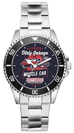 KIESENBERG Herrenuhr Muscle Car Retro Fan Armbanduhr Geschenk Analog Quartz Metallband Uhr 21260 von KIESENBERG