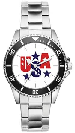 KIESENBERG Herrenuhr USA United State of America Fan Armbanduhr Geschenk Analog Quartz Metallband Uhr 21266 von KIESENBERG