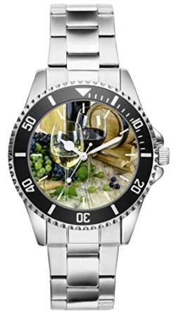 KIESENBERG Herrenuhr Wein Winzer Weinliebhaber Fan Armbanduhr Geschenk Analog Quartz Metallband Uhr 21199 von KIESENBERG