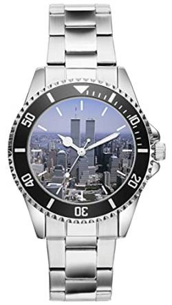 KIESENBERG Herrenuhr World Trade Center Andenken Souvenir Fan Armbanduhr Geschenk Analog Quartz Metallband Uhr 21117 von KIESENBERG