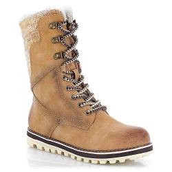 KIMBERFEEL Damen Candice Schneestiefel, Camel von KIMBERFEEL