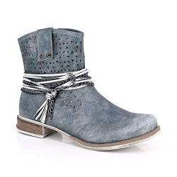 KIMBERFEEL Damen Margot Stiefeletten, blau, 37 EU von KIMBERFEEL