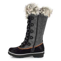 KIMBERFEEL Damen Sissi Schneestiefel, anthrazit, 36 EU von KIMBERFEEL