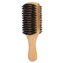 Doppelseitige Haarbürste für Männer, Multifunktionale Bartbürste, Doppelseitiger Bart, Gesichtsbürsten, Rasierpinsel (M) von KIMISS