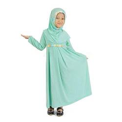 Muslimische Islamische Abaya Mädchen Lange Kleid, KIMODO® Kleinkind Outfit Kleidung Langarm Kleid mit Sticken Hijab von KIMODO Baby Mädchen