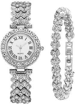 KINGNUOS Modische Armbanduhr für Damen, Quarzuhr, wasserdicht, Edelstahlband, Damenuhr, g, modisch von KINGNUOS