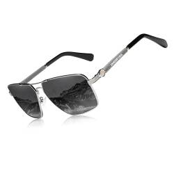 KINGSEVEN Sonnenbrillen Polarisierte Beschichtung Linse 2023 Auto Reset Framework Fahrbrillen für Männer/Frauen Oculos (Pistole Grau) von KINGSEVEN