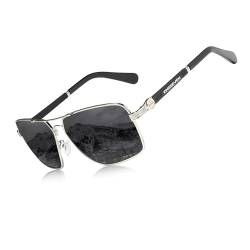 KINGSEVEN Sonnenbrillen Polarisierte Beschichtung Linse 2023 Auto Reset Framework Fahrbrillen für Männer/Frauen Oculos (Silber Grau) von KINGSEVEN