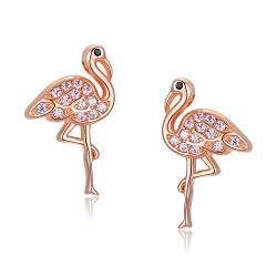 Flamingo Ohrringe 925 Sterling Silber Tier Ohrringe Pink Cute Animal Flamingo Geschenke für Mädchen von KINGWHYTE