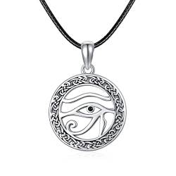 KINGWHYTE Auge des Horus kette für Damen, 927 Sterling Silber Kristall/keltischer Knoten/Marquise Halskette mit Verpackung Geschenk von KINGWHYTE